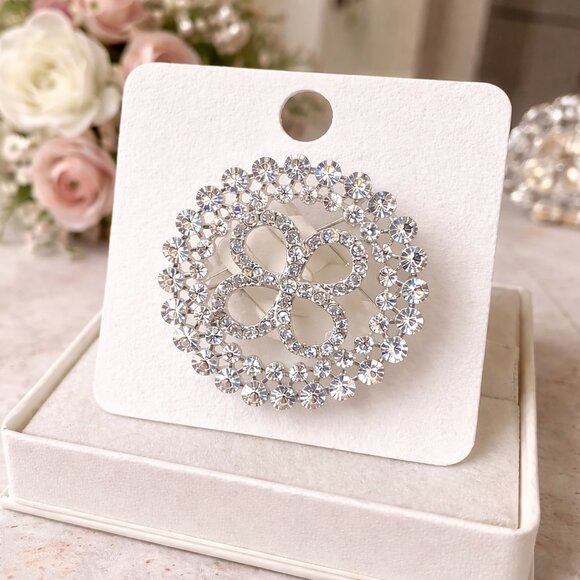 Accessories - Crystal Rhinestone Vintage Style Brooch Bag Charm